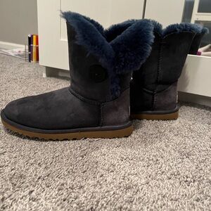 UGG Navy Shearling Boots- Size 6